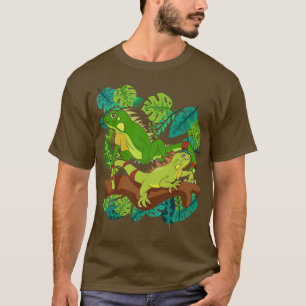 Tropical Leaves Exotic Lizard Lover Pet Reptile Ig T-Shirt