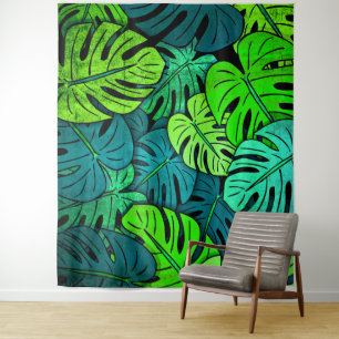 Tropical Leaves Extra Large Tapestry