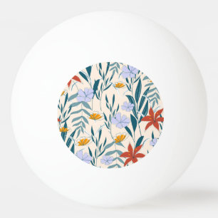 Tropical Leaves: Fashionable Abstract Background. Ping Pong Ball