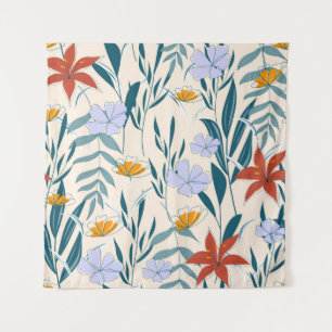 Tropical Leaves: Fashionable Abstract Background. Tapestry