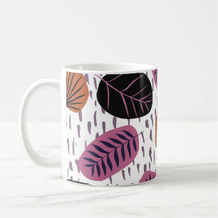 Tropical leaves, fashionable seamless pattern. coffee mug