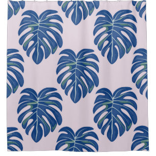 Tropical Leaves Fashionable Seamless Pattern Shower Curtain