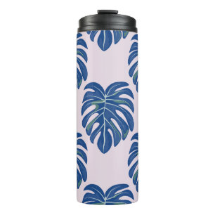 Tropical Leaves Fashionable Seamless Pattern Thermal Tumbler