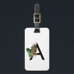 Tropical Leaves Faux Gold Foil Letter A Monogram Luggage Tag<br><div class="desc">Tropical Leaves Faux Gold Foil Letter A Monogram Luggage Tag | Boho monogram luggage tag featuring watercolor tropical leaves with faux gold foil accent. This tropical luggage tag is perfect for summer. This design is available in other items.</div>