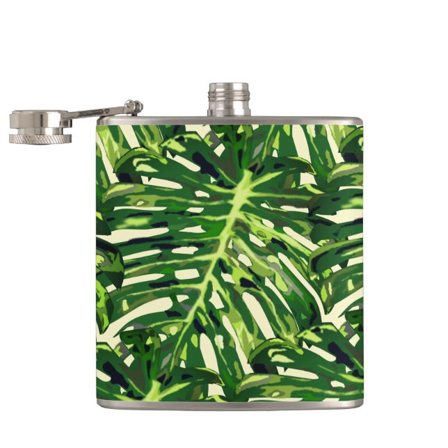 Tropical Leaves Flask (Opened)
