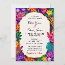 Tropical Leaves Floral Design Wedding