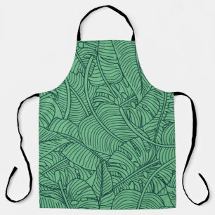 Tropical Leaves Floral Pattern Apron