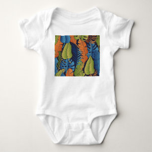 Tropical leaves, floral seamless pattern. baby bodysuit