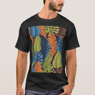 Tropical leaves, floral seamless pattern. T-Shirt