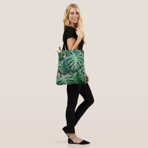 Tropical Leaves Foliage Green & Lush Tote Bag