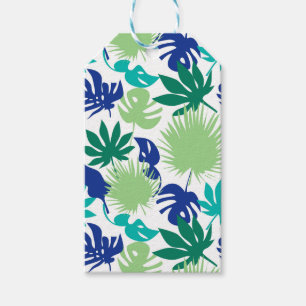 Tropical leaves gift tags
