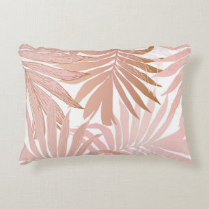 Tropical leaves: glossy gradient pattern. decorative cushion