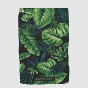 Tropical Leaves Golf Towel