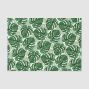 Tropical Leaves Green Monstera Tissue Paper