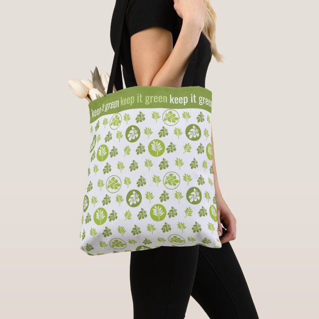 Tropical Leaves Greenery Foliage  Tote Bag (Close Up)
