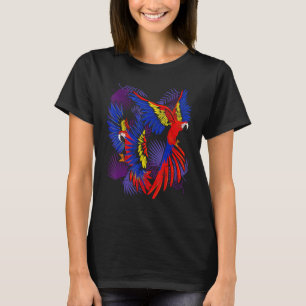 Tropical Leaves Jungle Animal Exotic Bird Macaw Pa T-Shirt