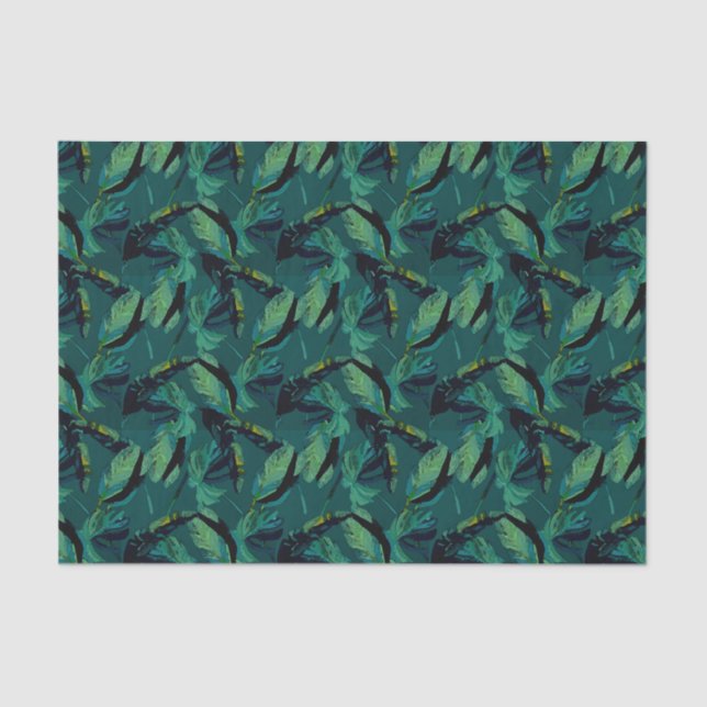 Tropical Leaves Jungle Foliage Decoupage Tissue Paper (Front)