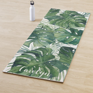 Tropical Leaves Jungle Plants  Yoga Mat