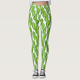 Tropical leaves leggings