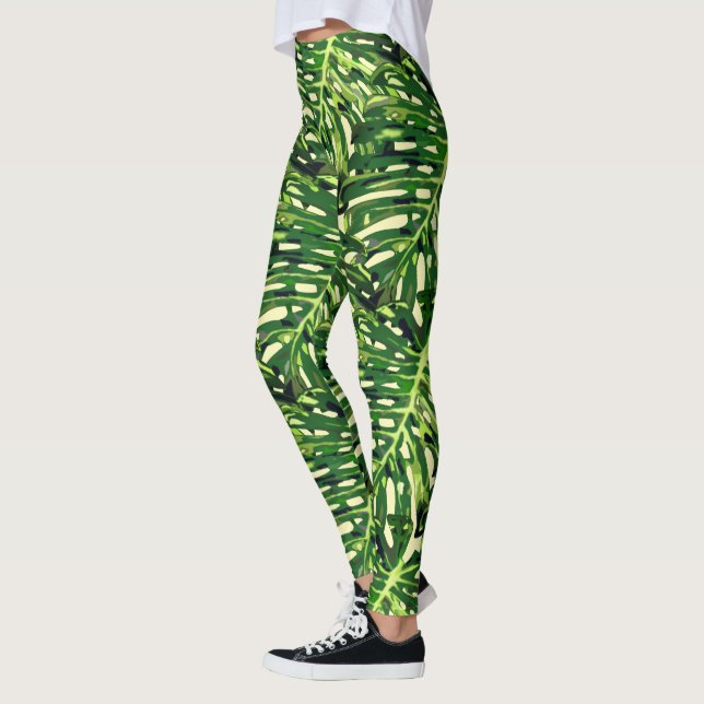Tropical Leaves Leggings (Left)