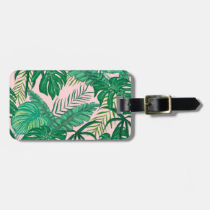 Tropical Leaves Luggage Tag