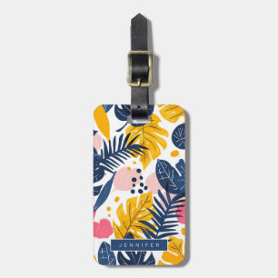 Tropical Leaves Luggage Tags