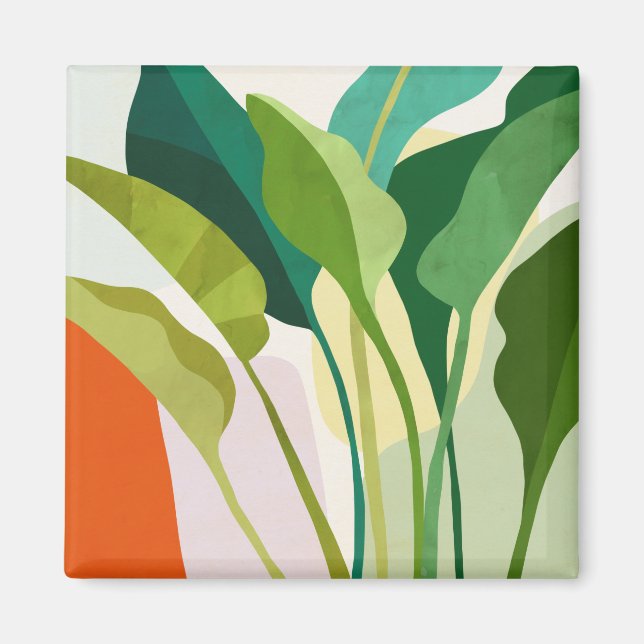 Tropical Leaves Magnet (Front)