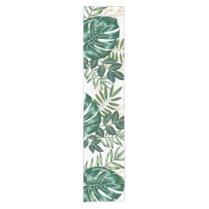 Tropical Leaves Monstera Home Decor Kitchen Short Table Runner