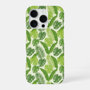 Tropical Leaves & Monstera Seamless Pattern iPhone 16 Pro Case