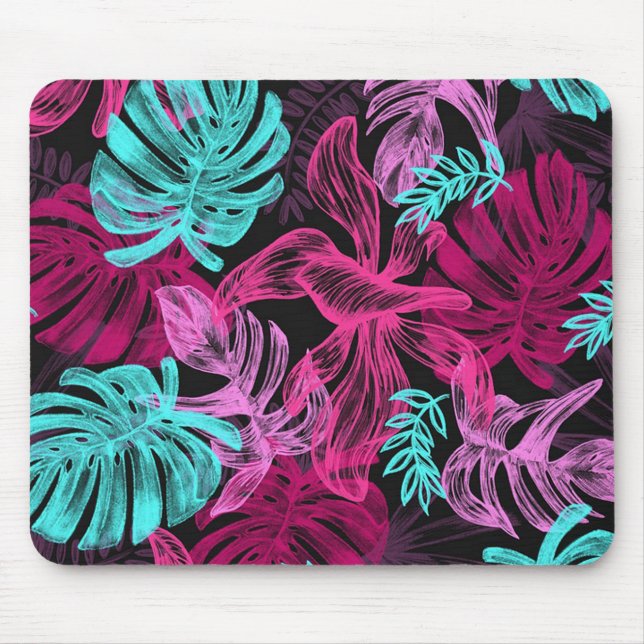 Tropical Leaves Mouse Mat (Front)