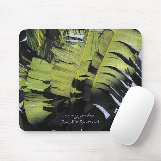 Tropical Leaves Mouse Mat (With Mouse)
