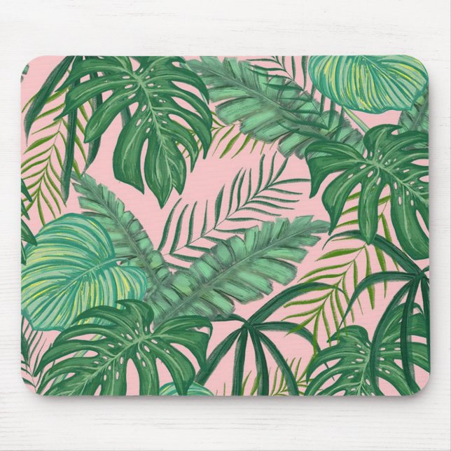 Tropical Leaves Mouse Mat (Front)