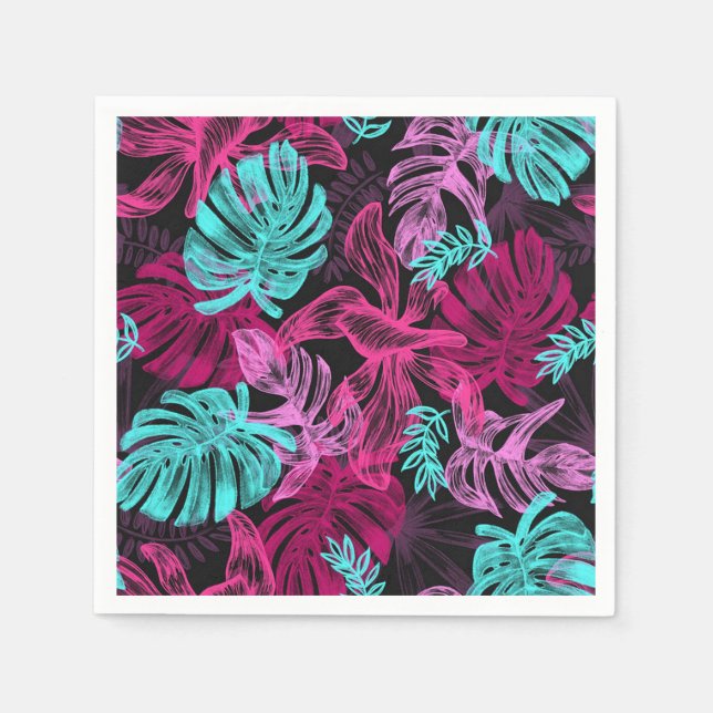 Tropical Leaves Napkin (Front)