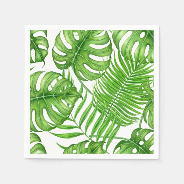 Tropical leaves napkin (Front)