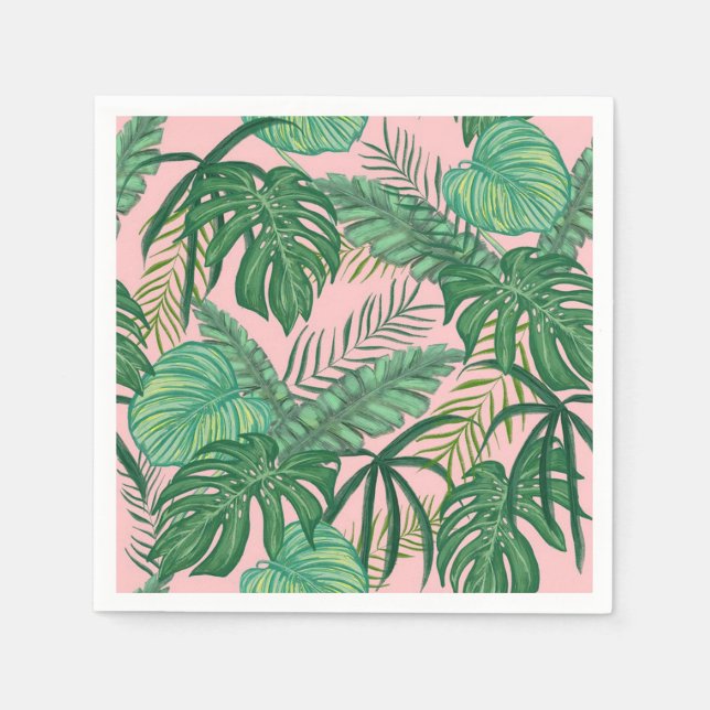 Tropical Leaves Napkin (Front)