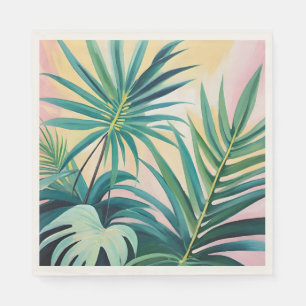 Tropical leaves napkin