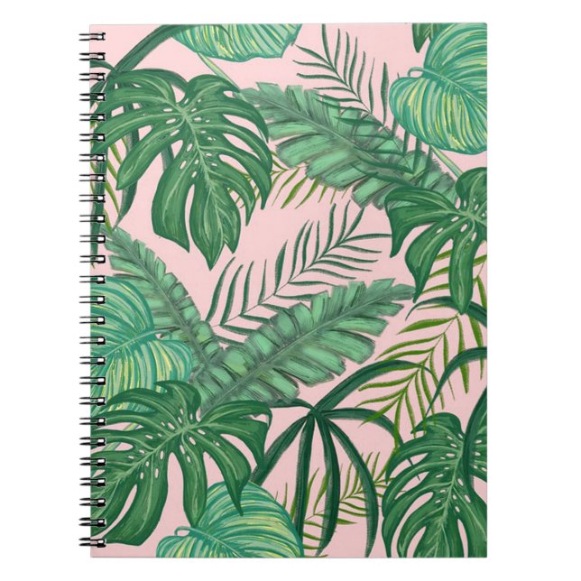 Tropical Leaves Notebook (Front)