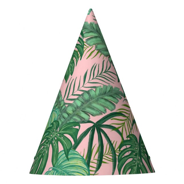 Tropical Leaves Party Hat (Front)