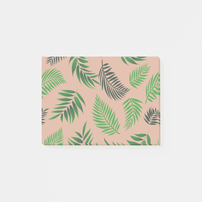 Tropical Leaves Pattern 10 Post-it Notes (Front)