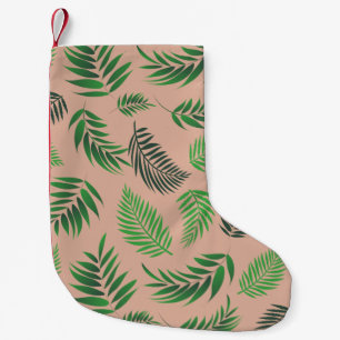 Tropical Leaves Pattern 10 Small Christmas Stocking