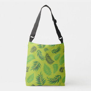 Tropical Leaves Pattern 12 Crossbody Bag