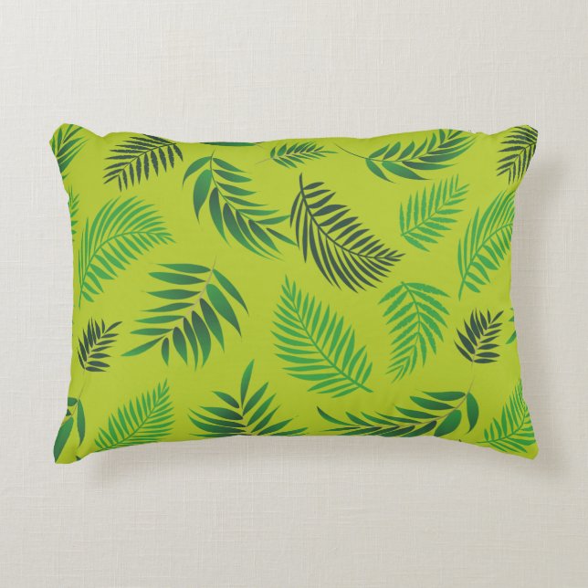 Tropical Leaves Pattern 12 Decorative Cushion (Front)