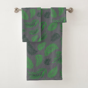 Tropical Leaves Pattern 13 Bath Towel Set