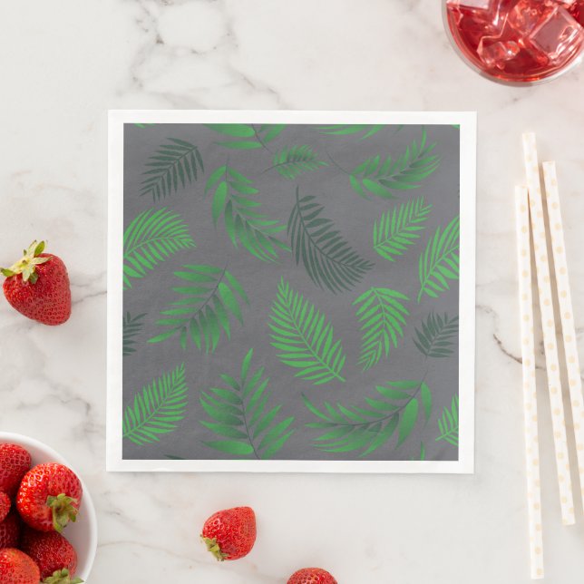 Tropical Leaves Pattern 13 Napkin (Insitu)