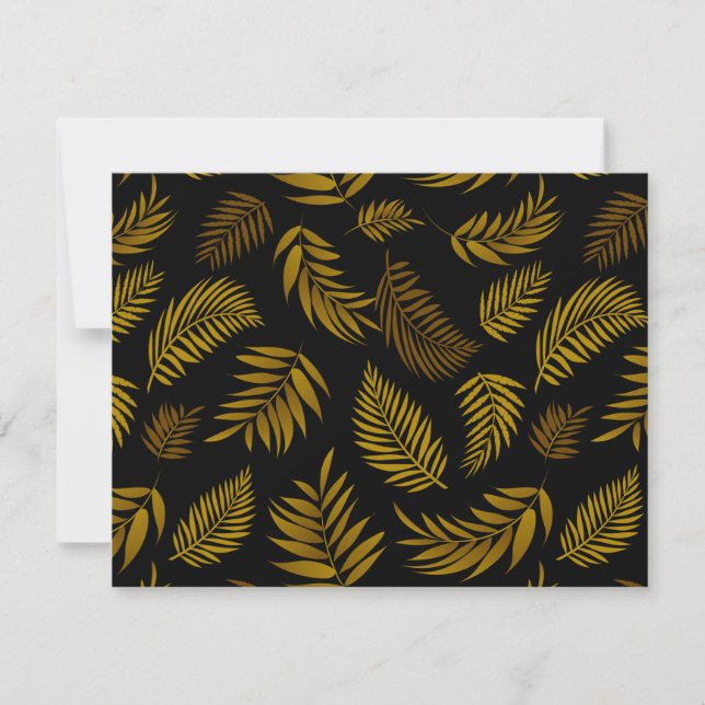 Tropical Leaves Pattern 14 Card (Front)