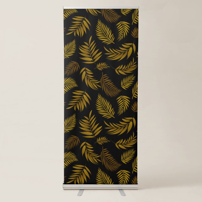 Tropical Leaves Pattern 14 Retractable Banner (Front)