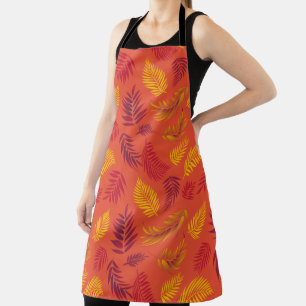 Tropical Leaves Pattern 18 Apron