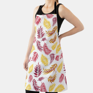 Tropical Leaves Pattern 20 Apron