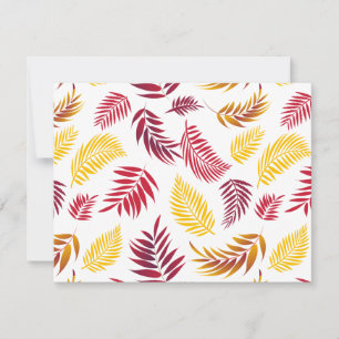 Tropical Leaves Pattern 20 Card