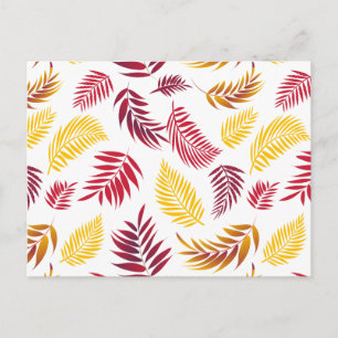 Tropical Leaves Pattern 20 Postcard